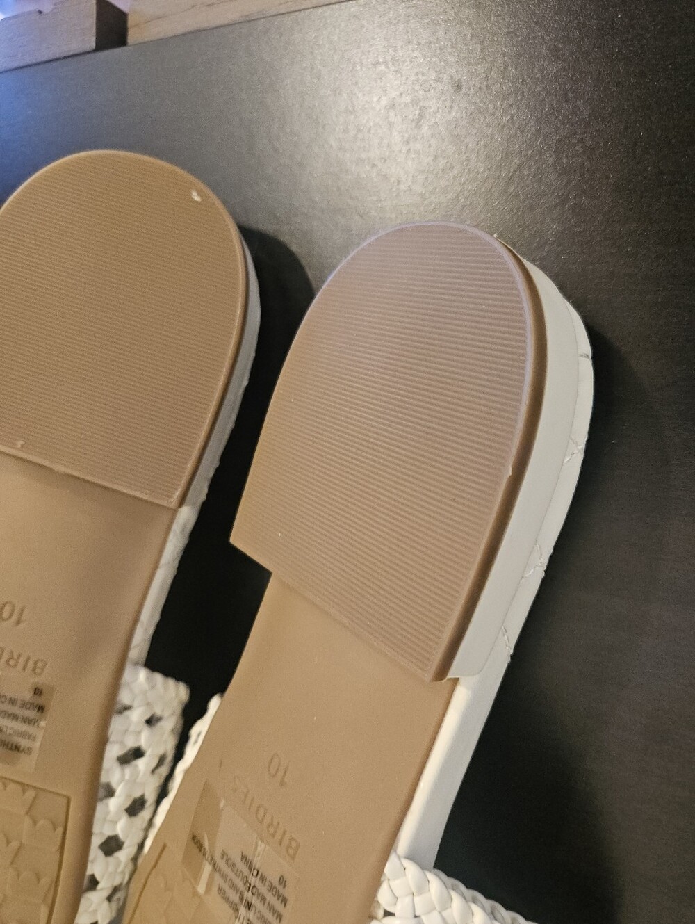 Birdies White Woven Pointed-Toe Slide Flats - Picture 5 of 6